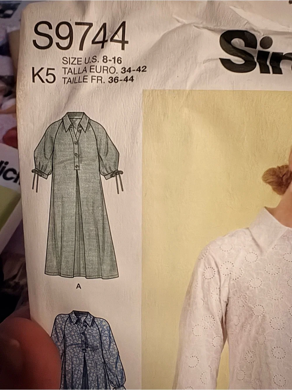 BN UNCUT SIMPLICITY 9744 K5 SEWING PATTERNS SHIRT DRESS